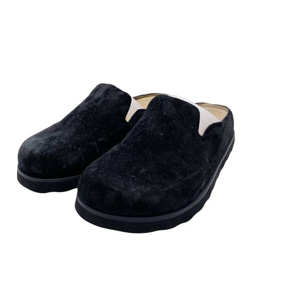 Vince Women's Carmel Black Suede Slip On Clogs Size 5M - Picture 1 of 9